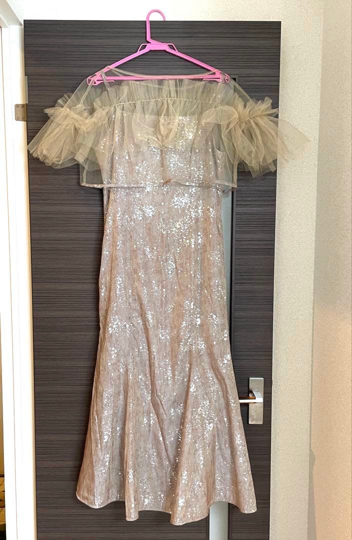 【LEJA】チュールフリルボレロペイントマーメイドドレス［mini.］