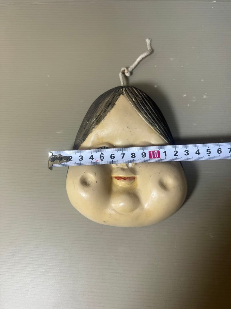 2499 骨董 裏春画 置物 彫刻 おたふく 裏絵 縁起物 お多福 お面　2客