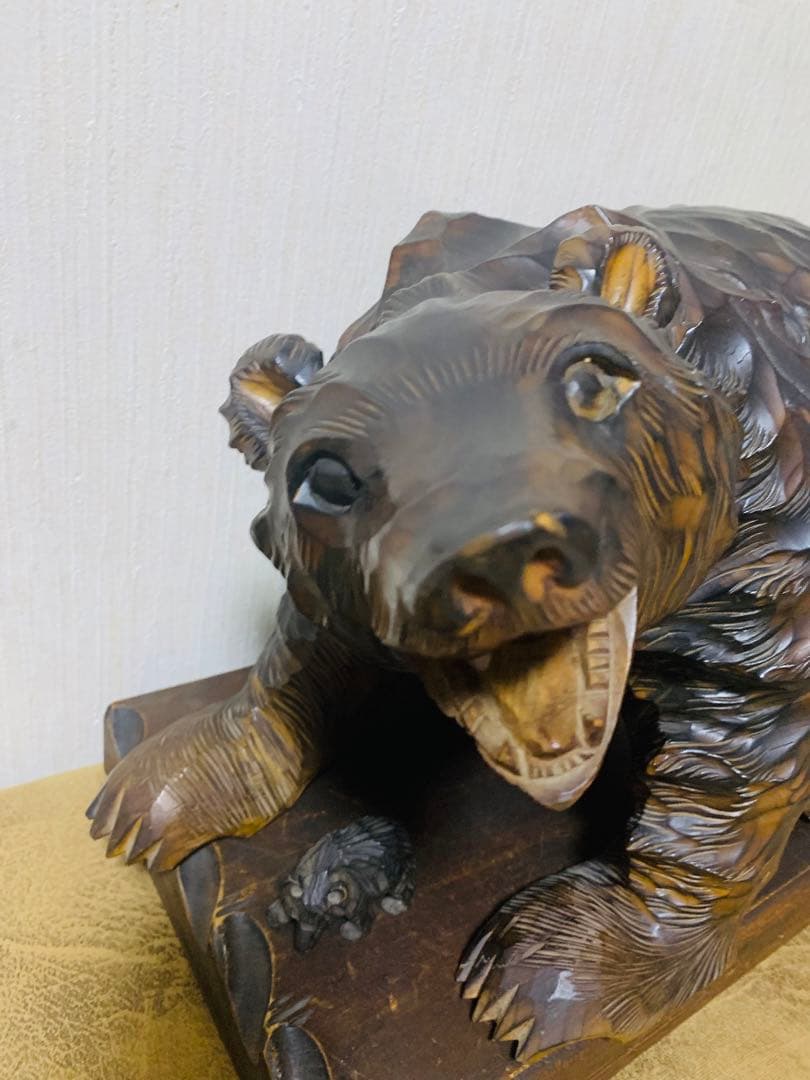 希少品　昭和レトロ　アンティーク　北海道　阿寒湖　木彫り熊　アイヌ工芸　民芸品