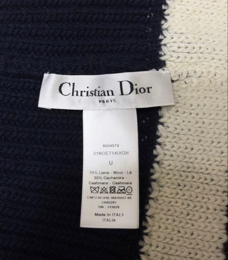 Dior ニット帽 ロゴ ウール カシミヤ 美品