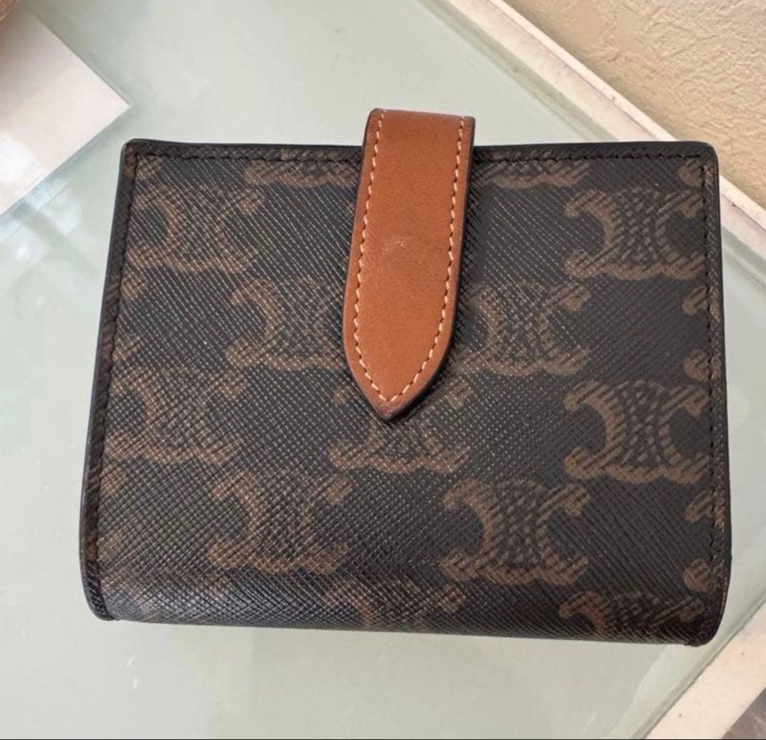 J*フ様 CELINE 三つ折り財布 ブラウン/ブラック