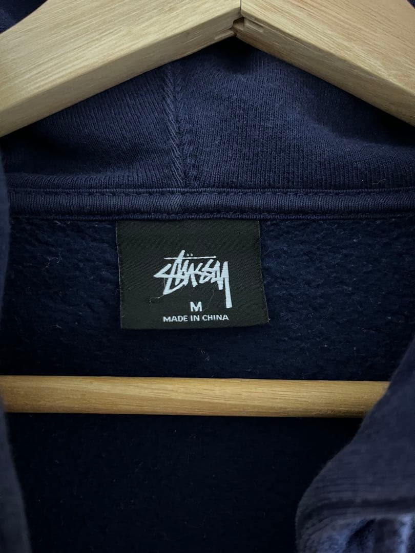 Stussy ネイビー ジップパーカー Mサイズ