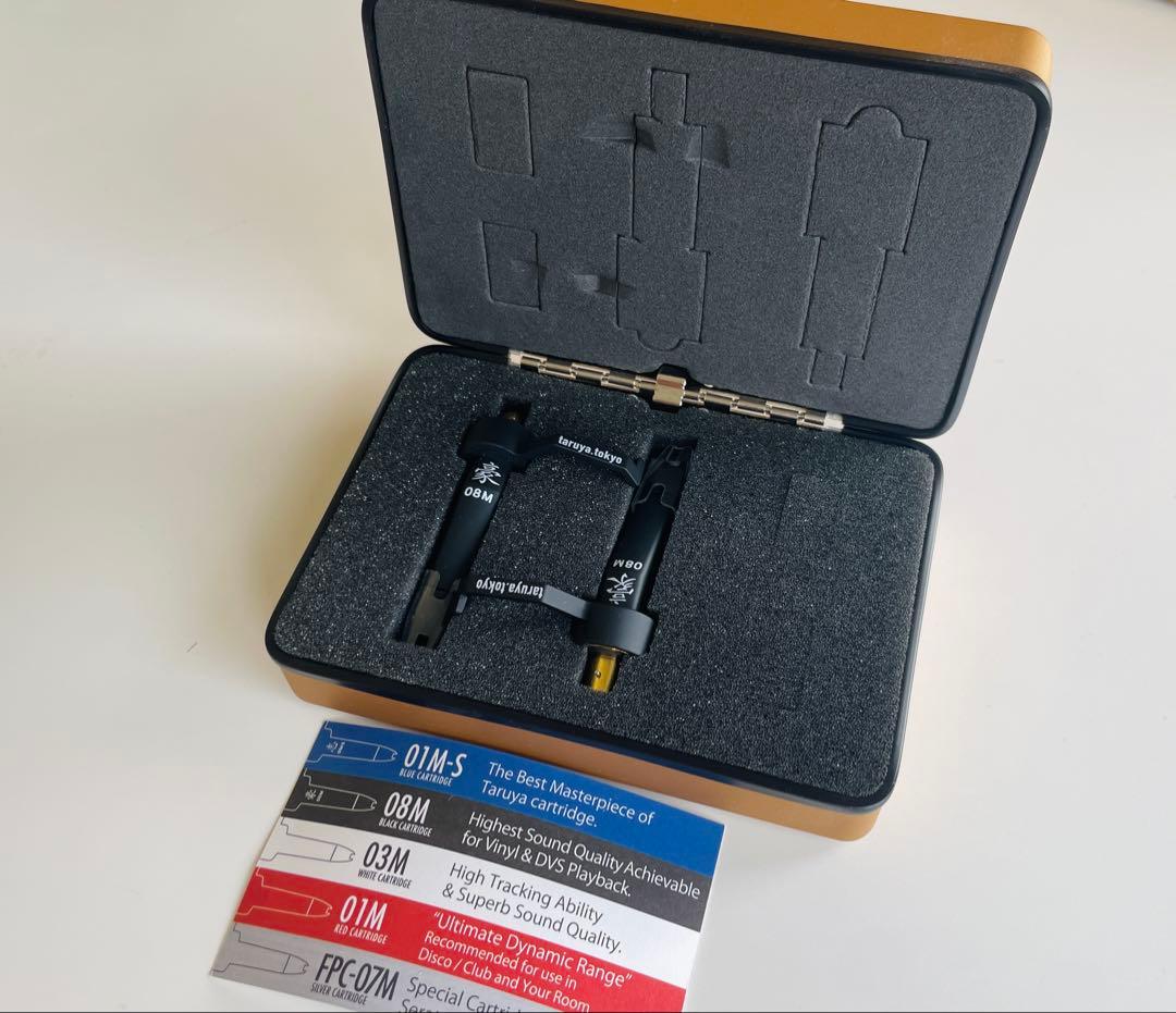 樽屋　レコード針2本セット　豪黒針TW-08M カートリッジ　ケース付き