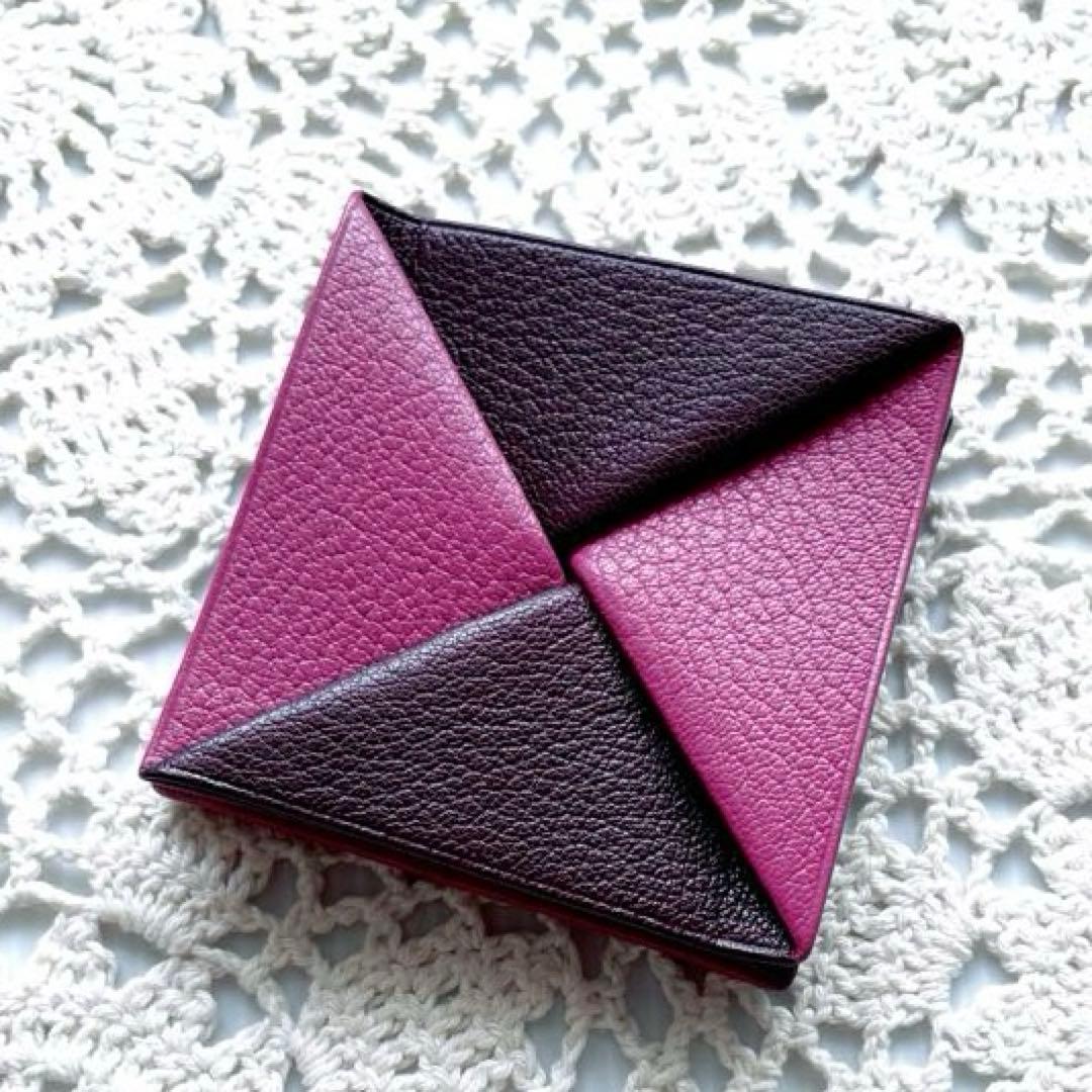 極美品　HERMES エルメス　ズールー　ケース　折り畳み式　パープル系