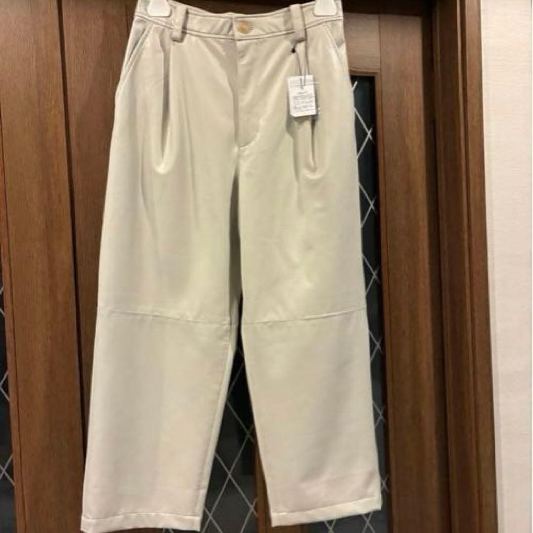 Ron Herman/フェイクレザー アンクルパンツ アイボリー