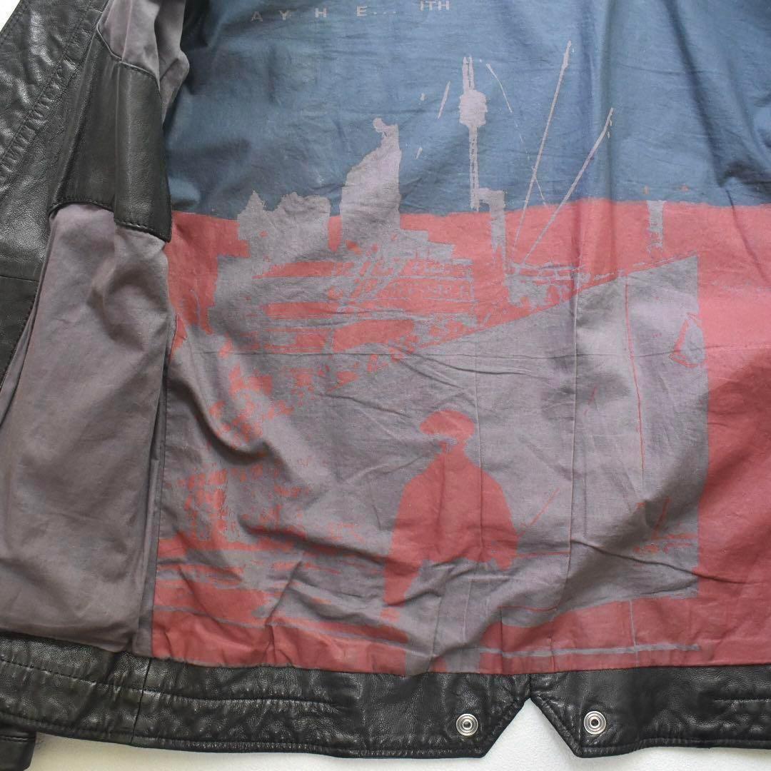 B*i様 archive 00s DIESEL シープレザーライダース 裏地総柄