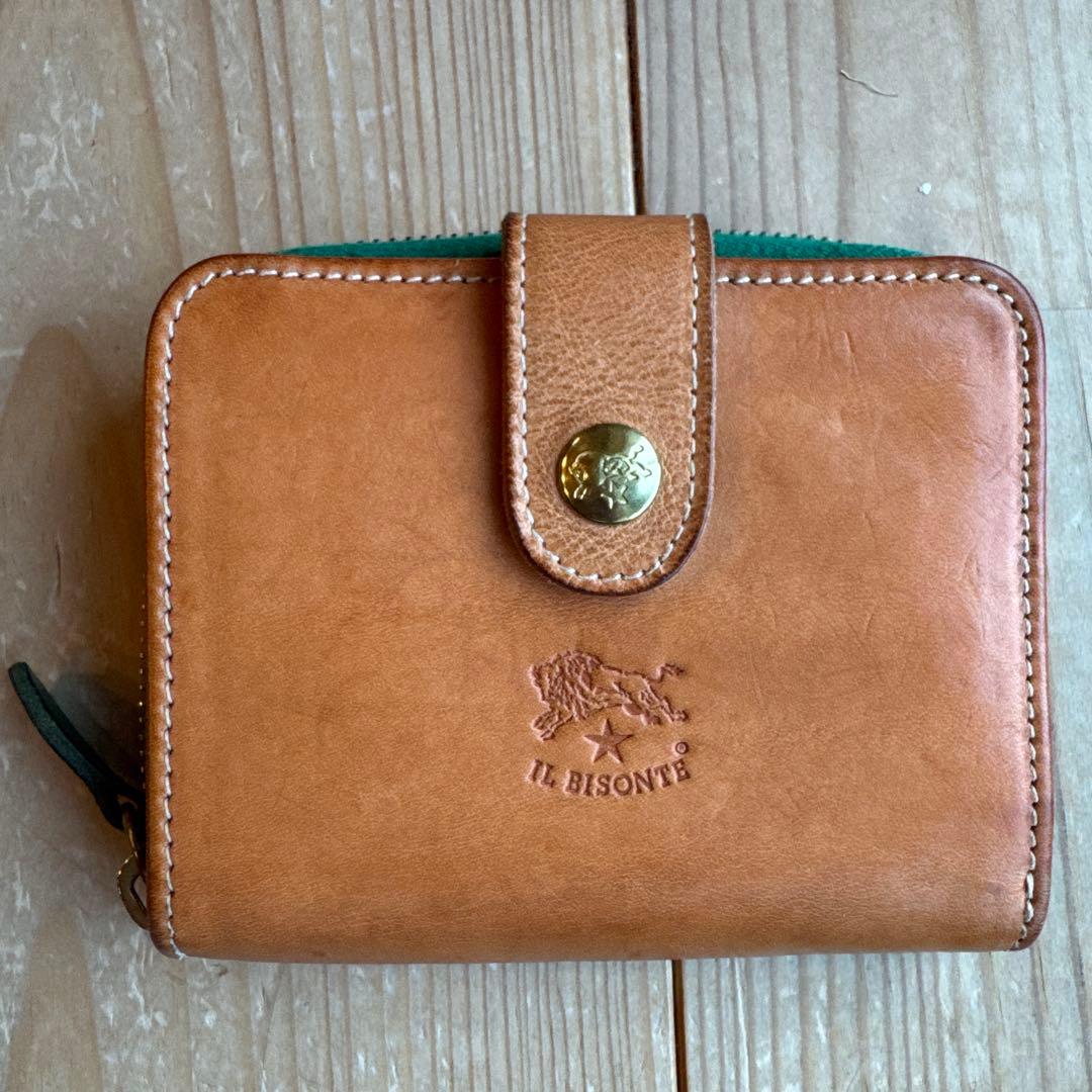 【レア＆美品】IL BISONTE 二つ折り財布 ヌメ ナチュラル 日本限定☆