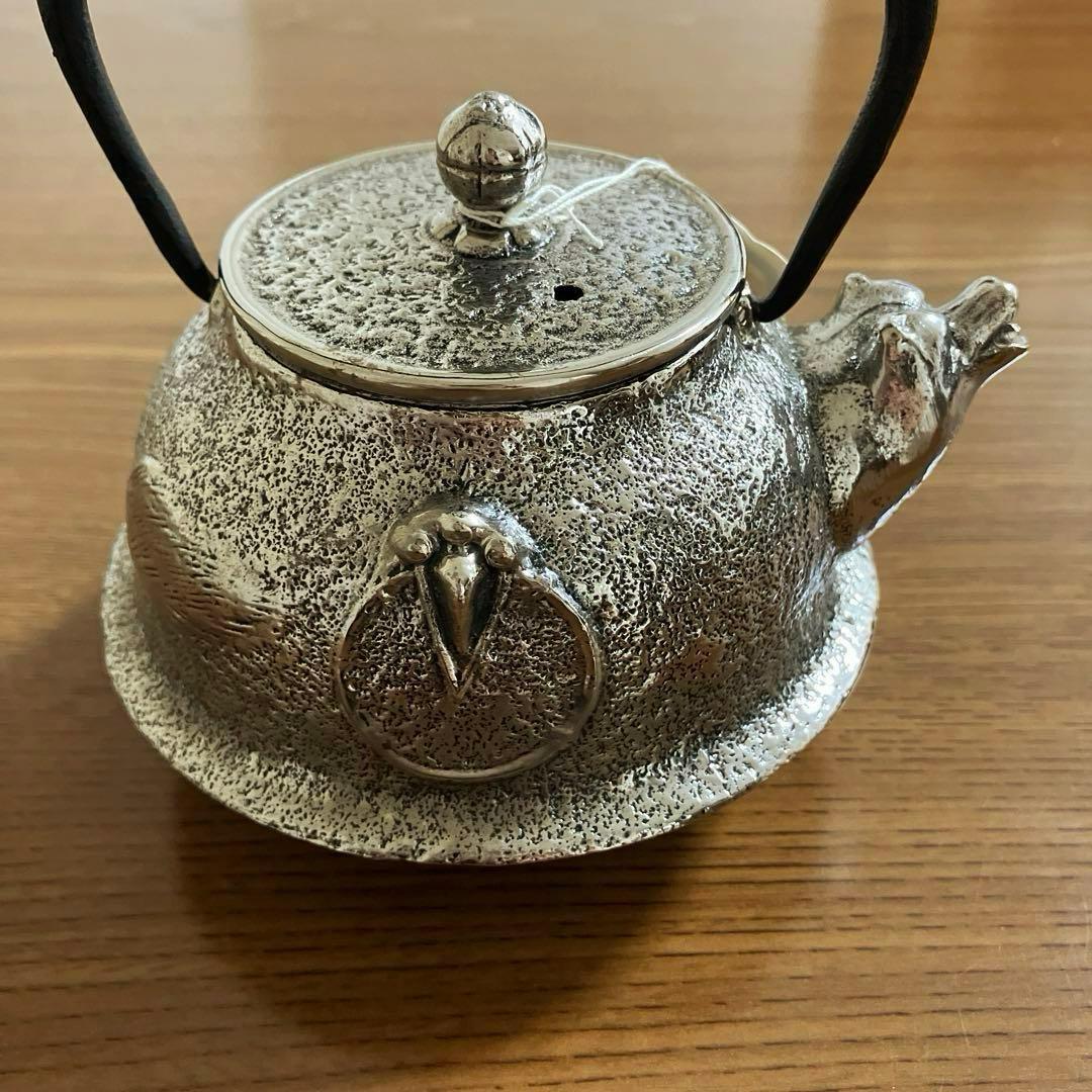 希少　南部鉄器 砂鉄　急須瓶 岩鋳 清茂作　鉄瓶 分福茶釜　狸　獣口　肉球