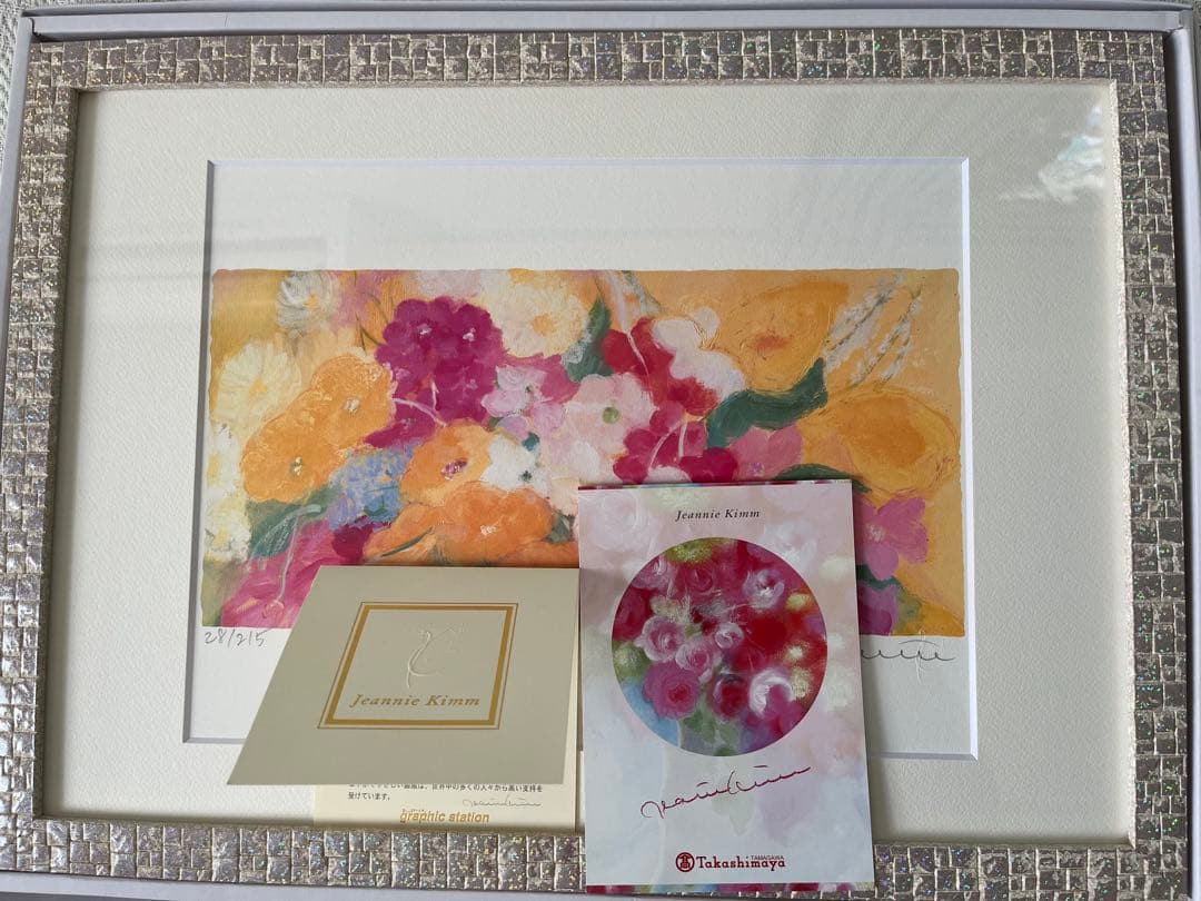 新品額入り版画　ジニー・キム　証明書付限定ジクレー　直筆サイン、EDあり