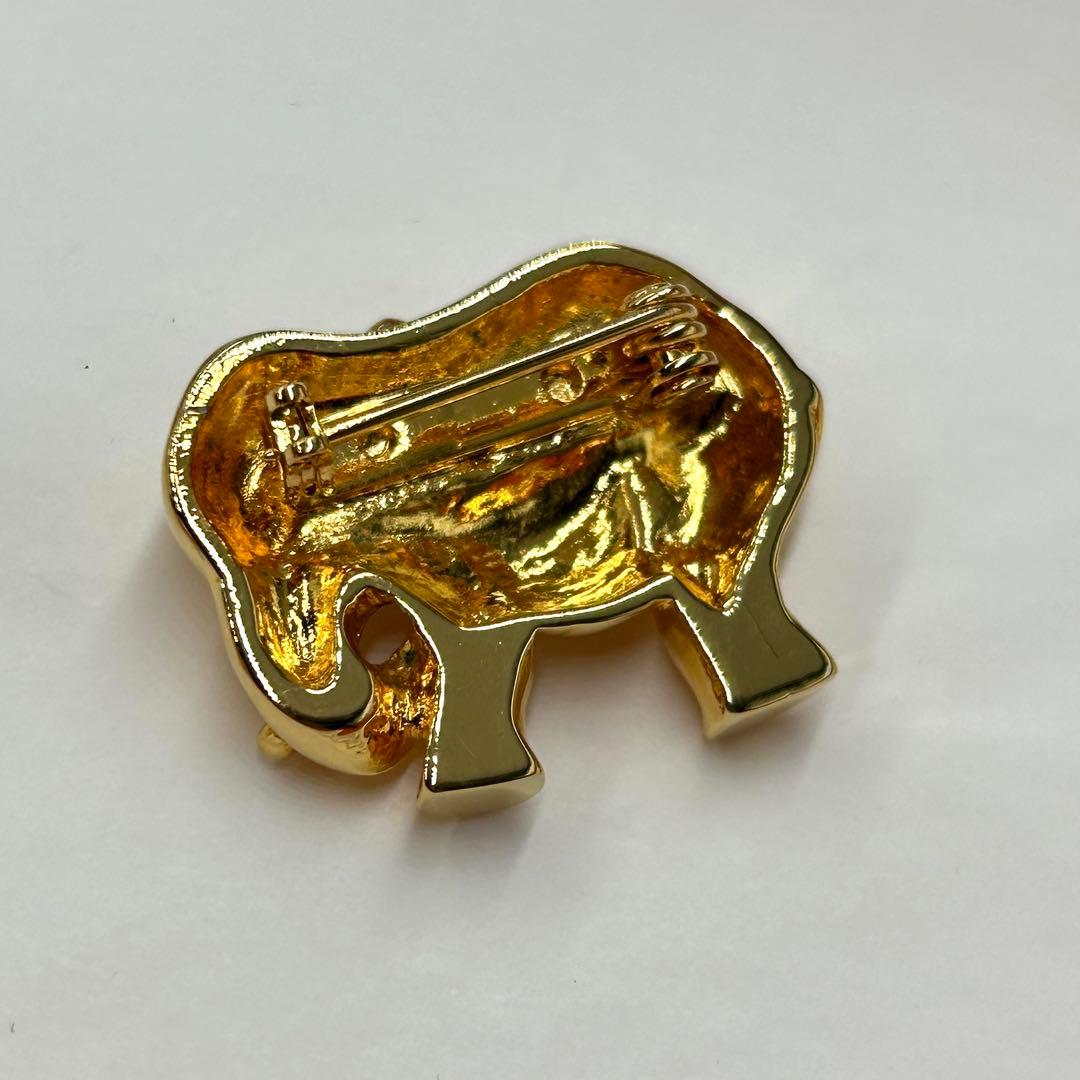 doghorsetiger様✨エルメス✨エレファント ブローチ ゴールド