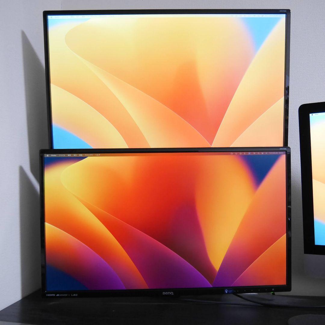 BENQ27インチモニター2セット アームと接続ケーブル付き