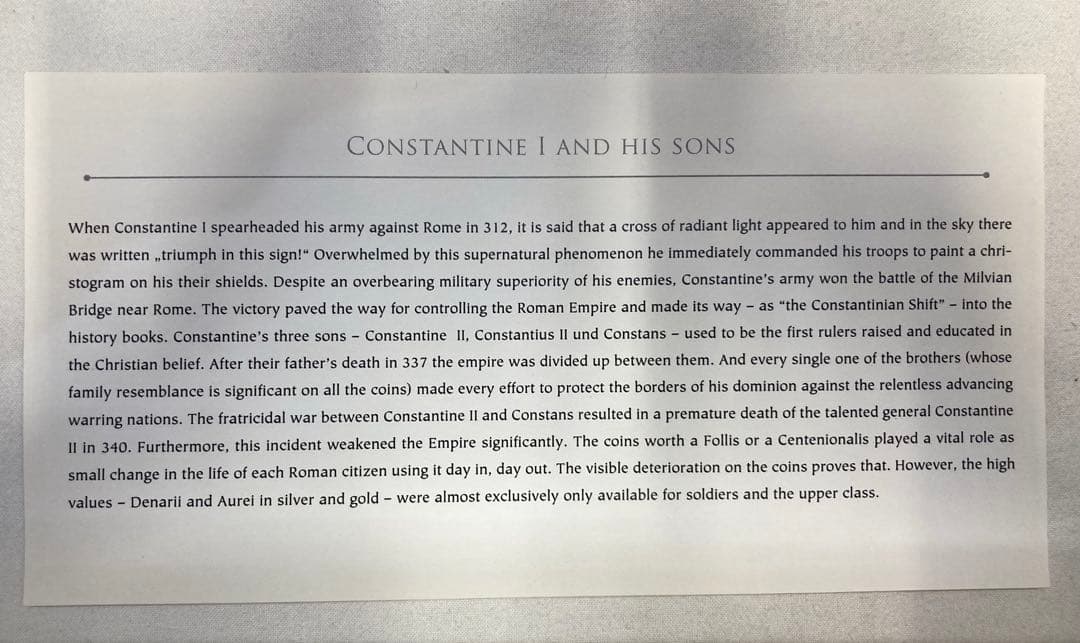 アンティーク　コンスタンティヌス　銅　4枚セット