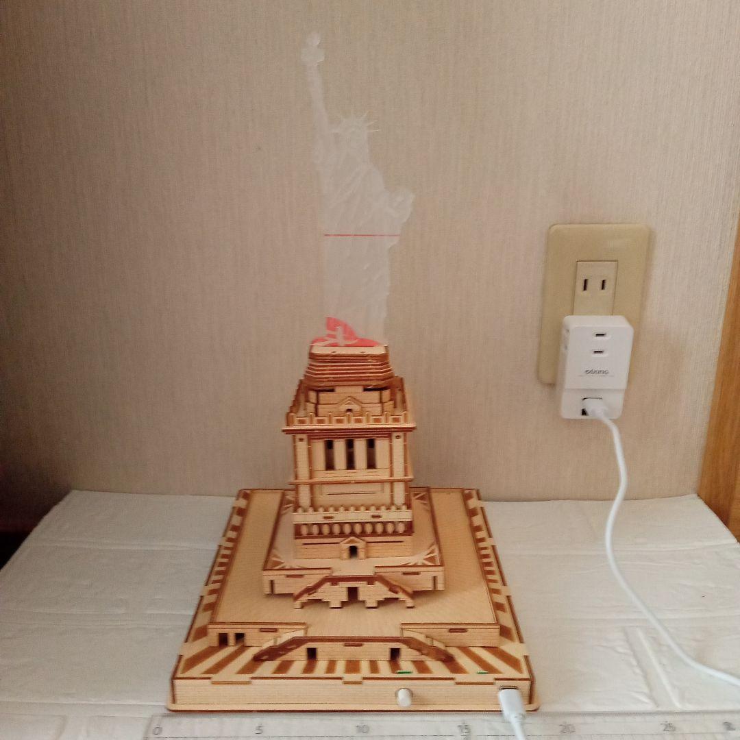 自由の女神 LEDライトスタンド(3D木製パズル)