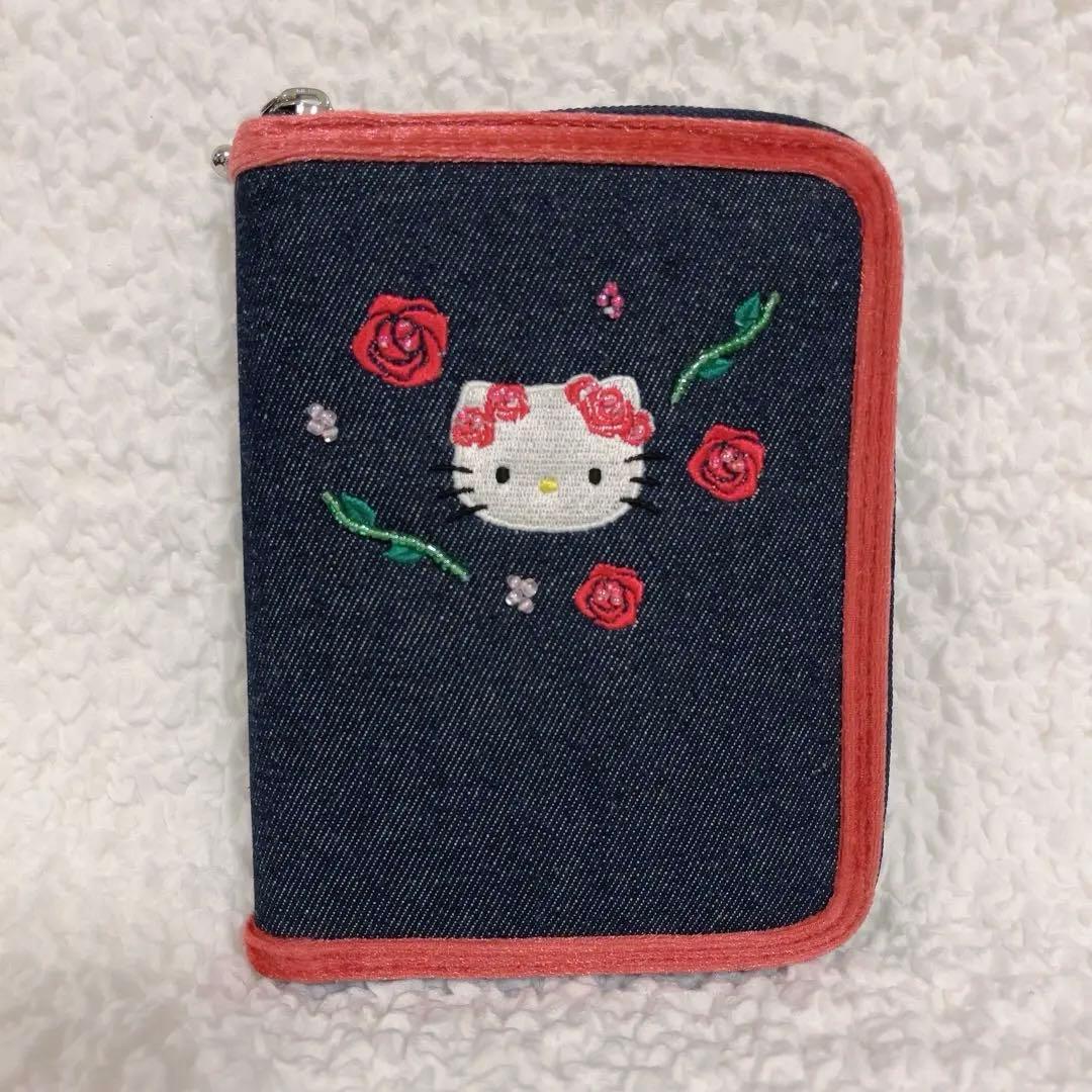 希少　ハローキティ　キティちゃん　サンリオ　デニム　手帳　ケース　ポーチ　未使用