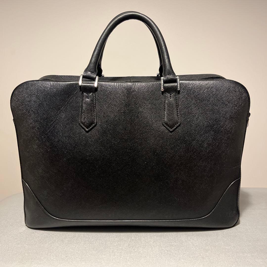 す*ん様 ペッレモルビダキャピターノ 2室タイプ 2way ブリーフケース黒ブラ