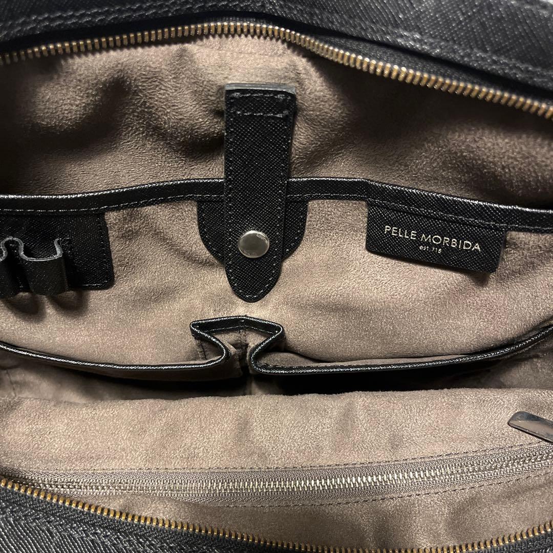 す*ん様 ペッレモルビダキャピターノ 2室タイプ 2way ブリーフケース黒ブラ