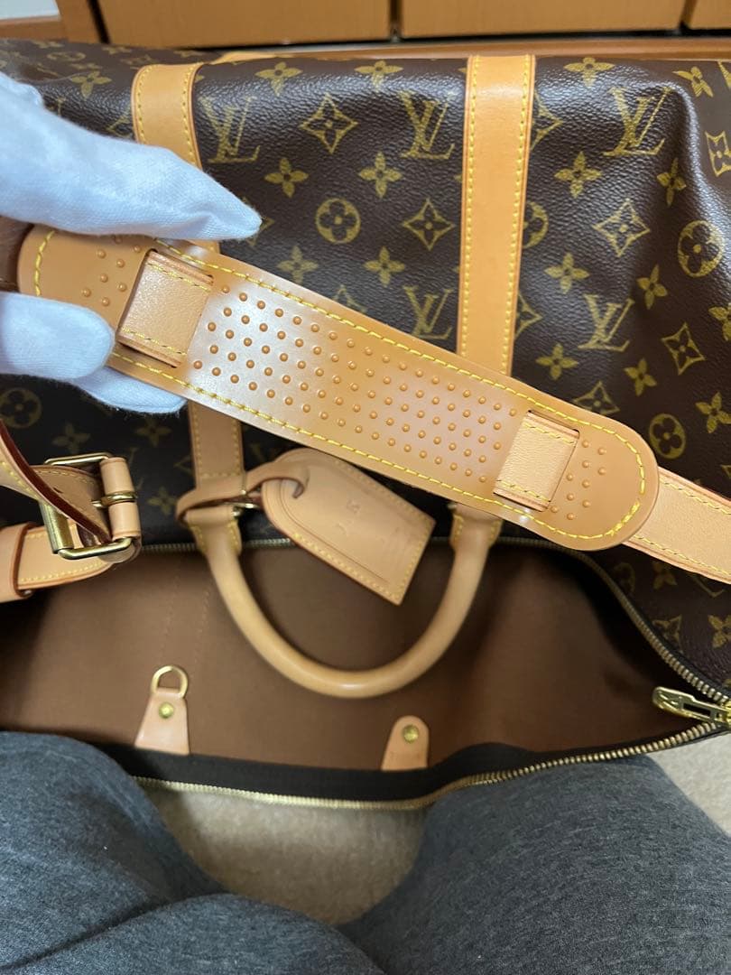 【美品 Louis Vuitton】 キーポル・バンドリエール50