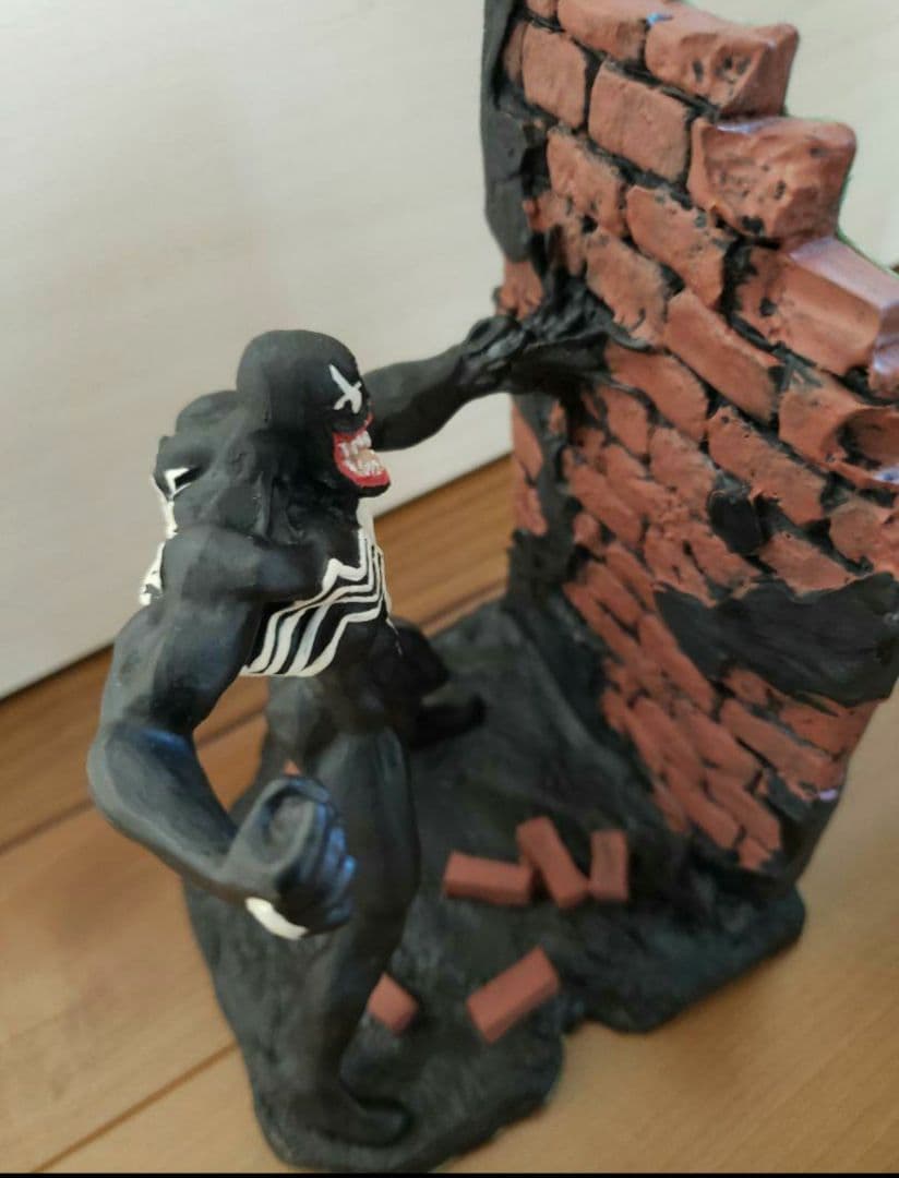 レア　スパイダーマン　ヴェノム　アメコミ ブックスタンド　ブックエンド　本立て