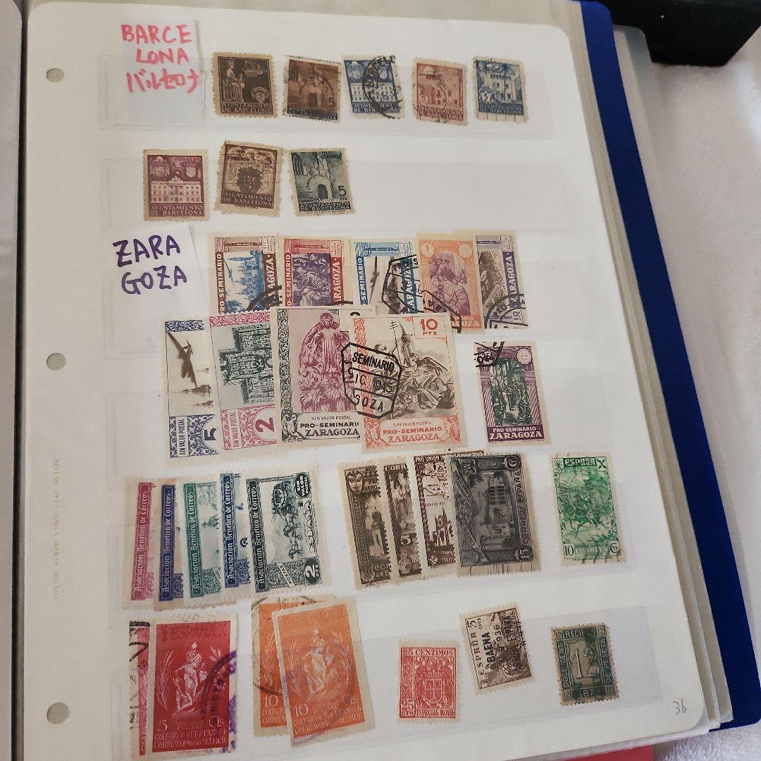 スペイン　使用済み切手　8冊