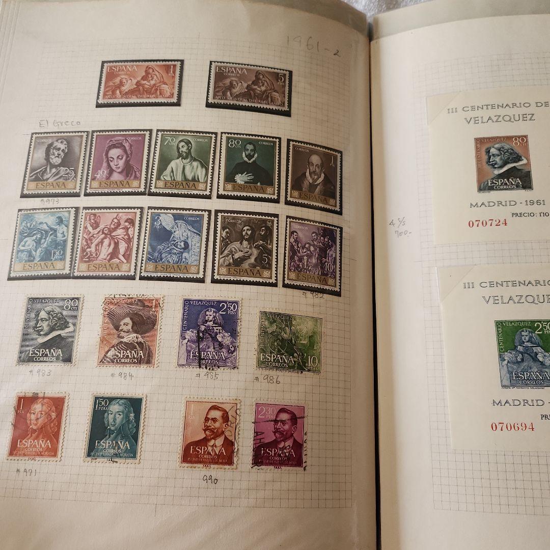 スペイン　使用済み切手　8冊