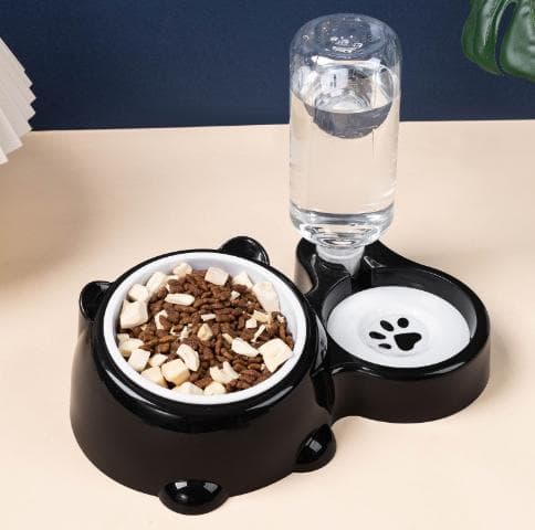 猫用 自動給水 食器台 黒