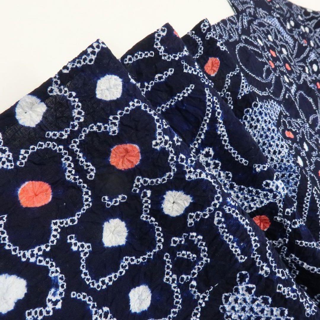 junjun✺美品 有松鳴海絞り 綿 紫陽花 高級浴衣 着物 A3508