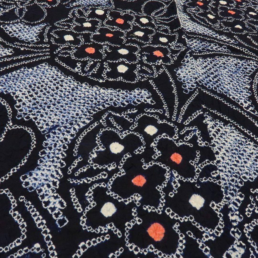 junjun✺美品 有松鳴海絞り 綿 紫陽花 高級浴衣 着物 A3508