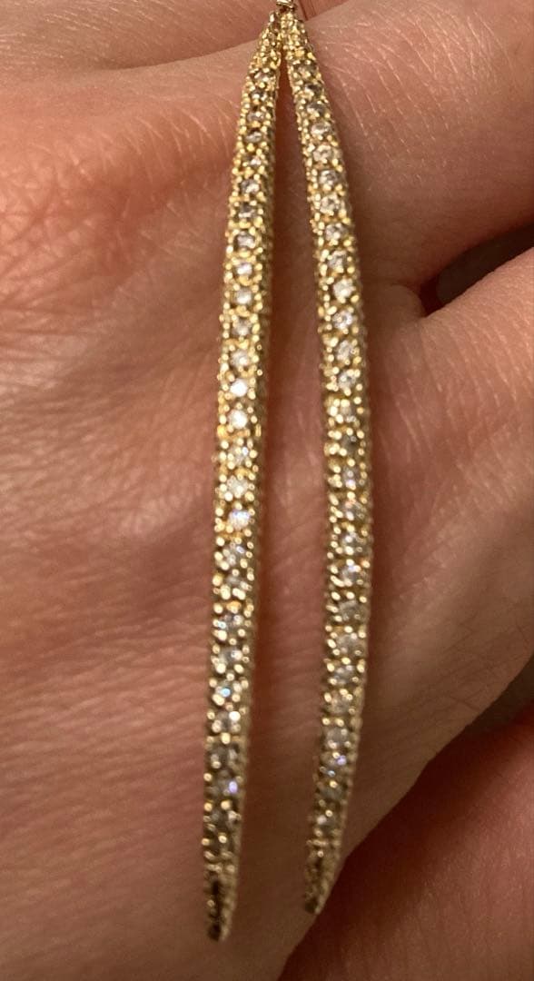 アヤミジュエリー　Pave Straight Earrings ピアス