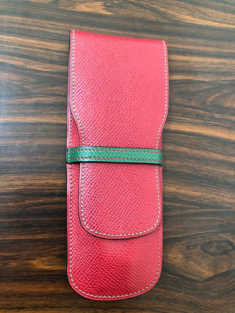 HERMES/エルメス 型押しレザー ペンケース