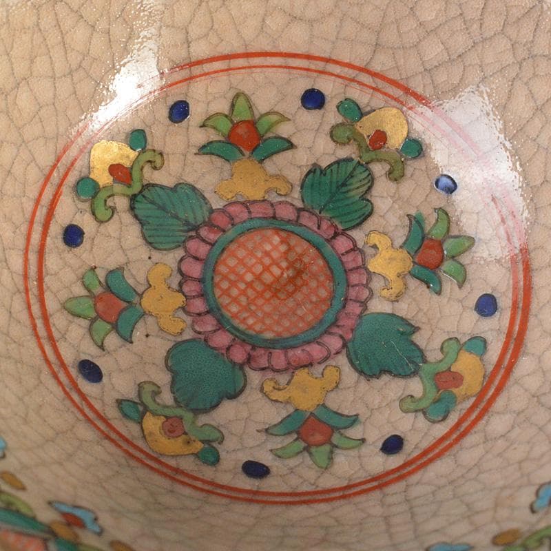 色絵金彩　花文　盃　酒盃　合わせ箱　M　6405