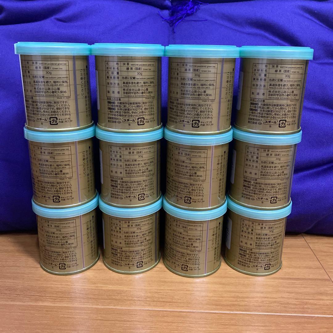 宇治 山政小山園 抹茶 さみどり 缶入 30g 12缶 小山園