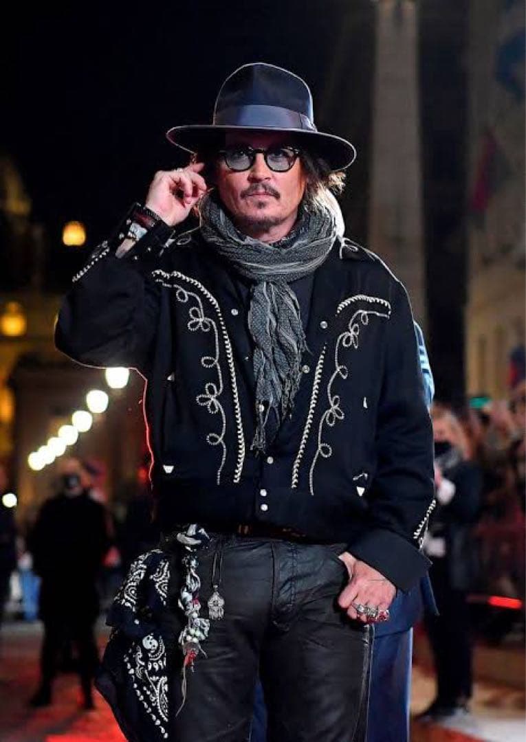 ジョニーデップ　愛用　スカル　バンダナ　 Johnny Depp