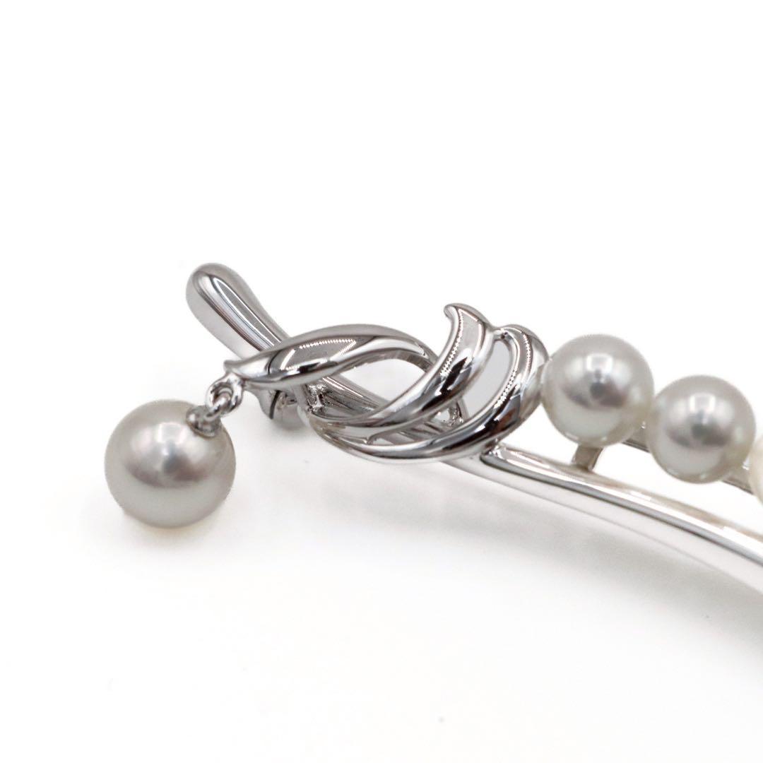 【未使用】MIKIMOTO ミキモト ブローチ パール S刻印 6P シルバー