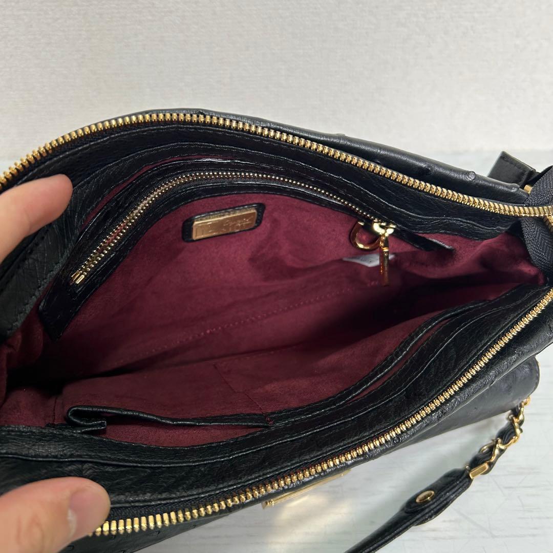 極美品 Crystal Reptiles パーティーバッグ ハンドバッグ 本革製