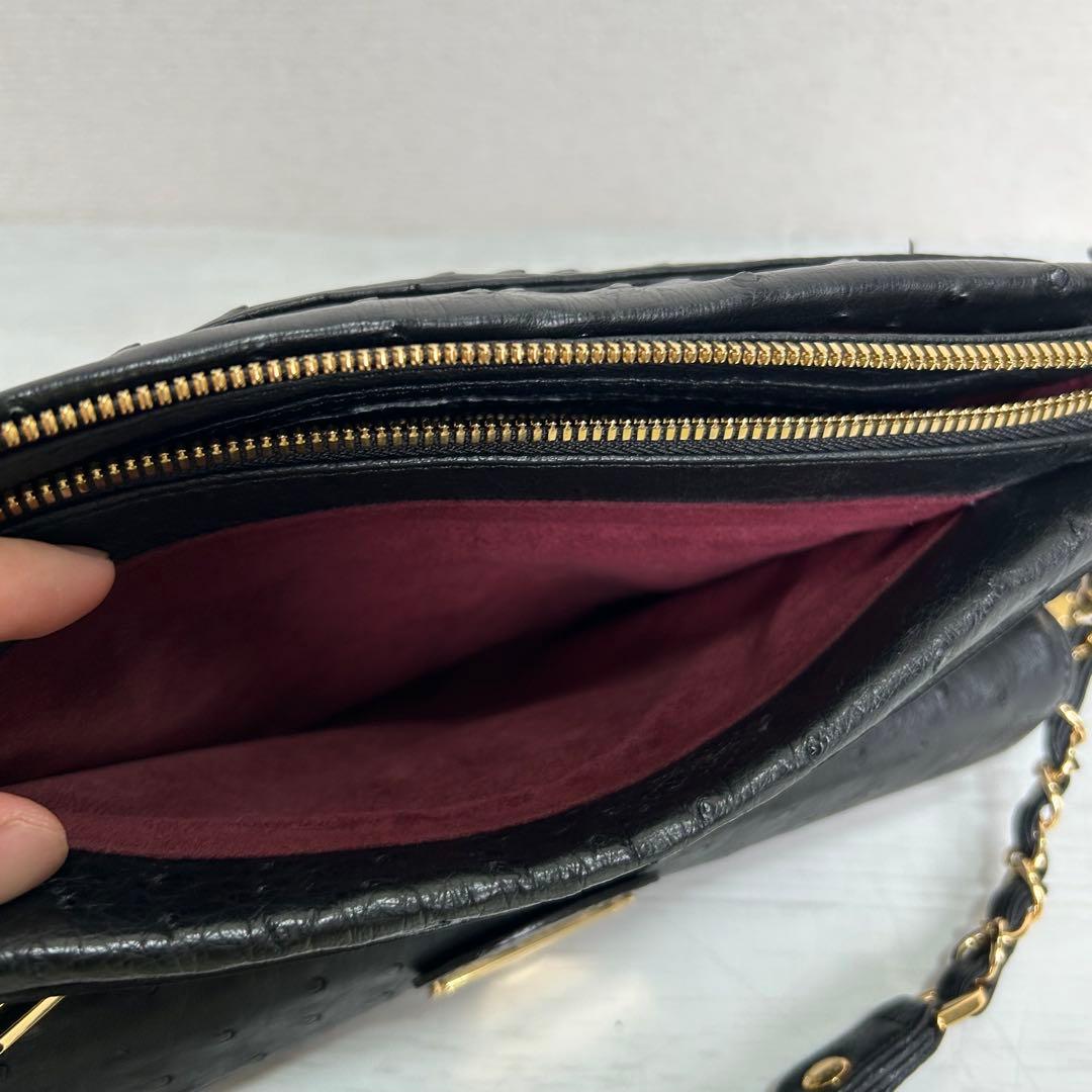 極美品 Crystal Reptiles パーティーバッグ ハンドバッグ 本革製