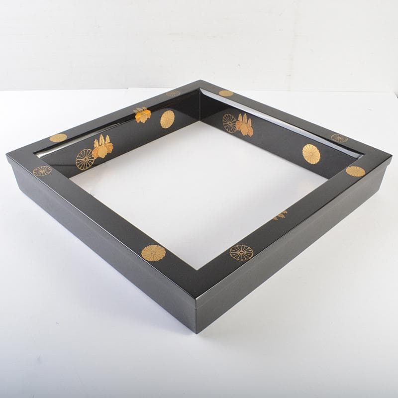 茶道具　蒔絵師　村田宗覚作　高台寺蒔絵　炉縁　共布共箱　C　R7431B