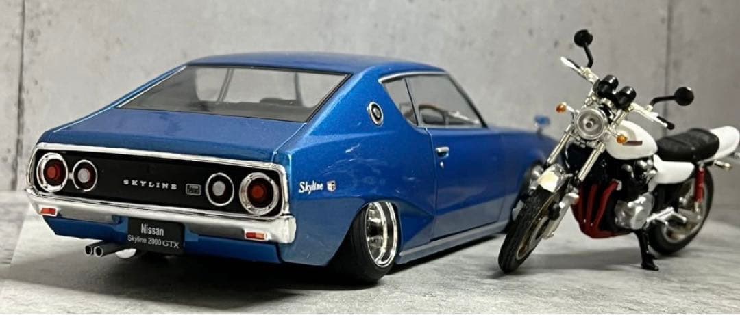 アシェット 1/24 スカイラインHT 2000GT-X ケンメリ ケース 付