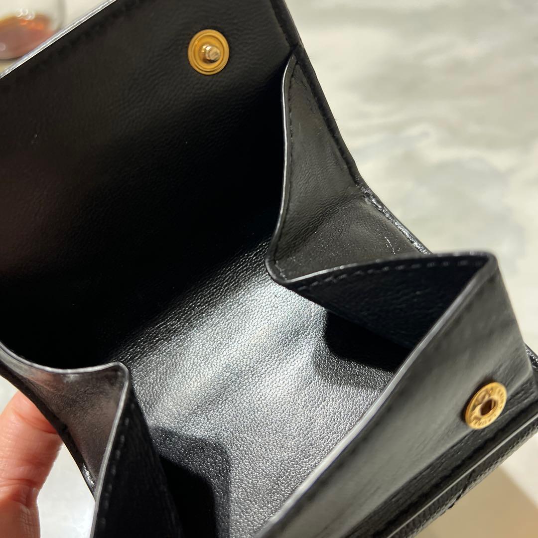 M.K　 SAINT LAURENT サンローラン三つ折り財布　ブラック