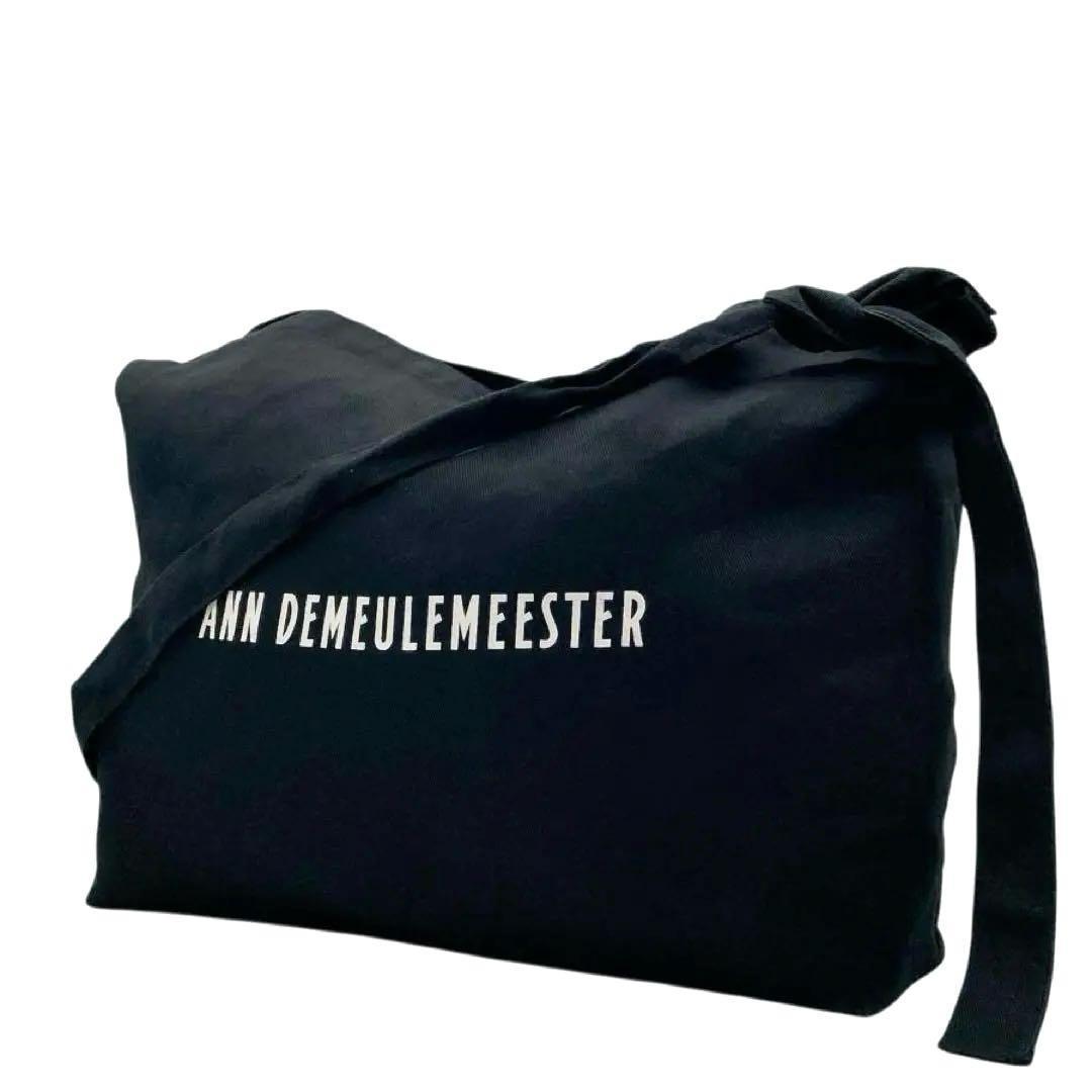 美品 ANN DEMEULEMEESTER ブラック ショルダーバッグ f285