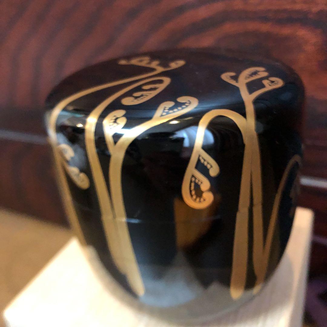 茶道具 棗 なつめ 雄峰作 蕨蒔絵 新品未使用