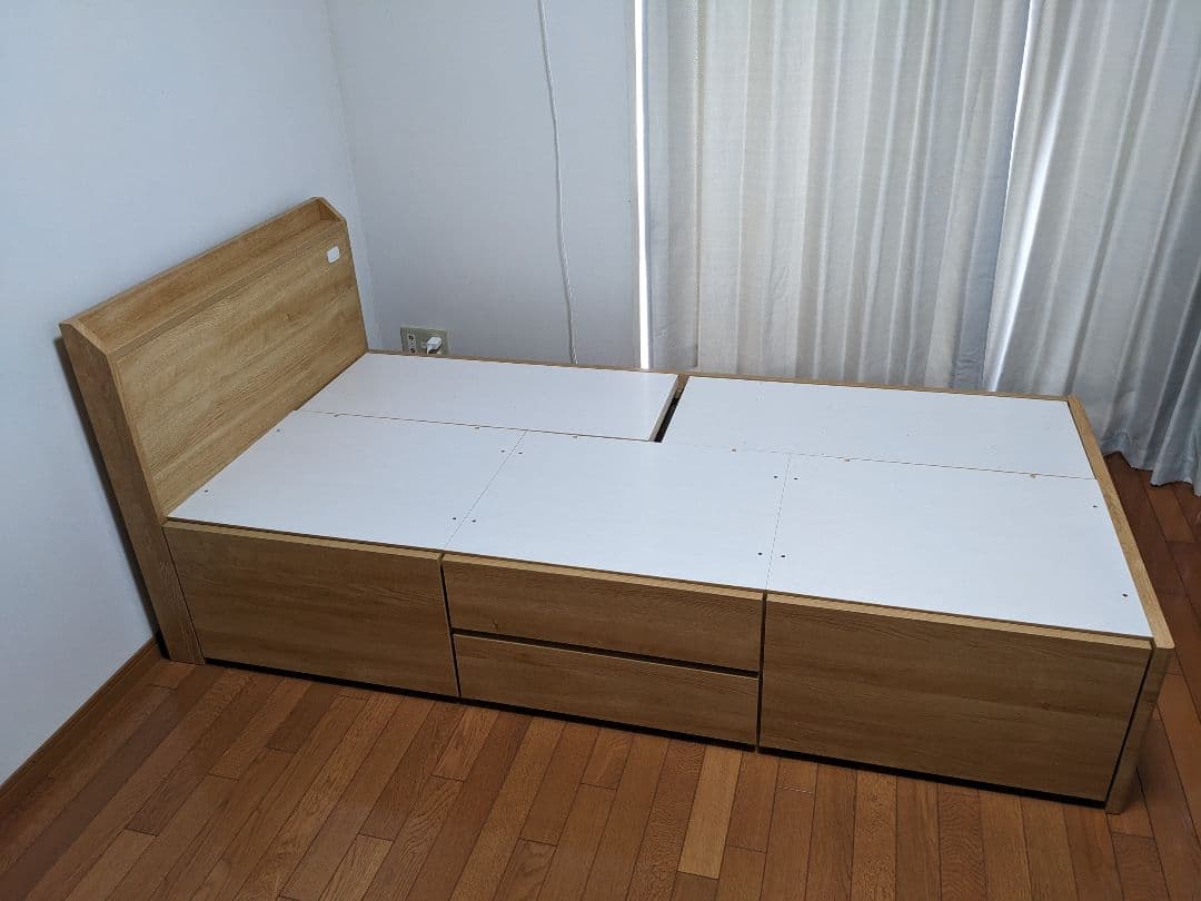 【手渡し限定】ニトリ 収納付 シングルベッド
