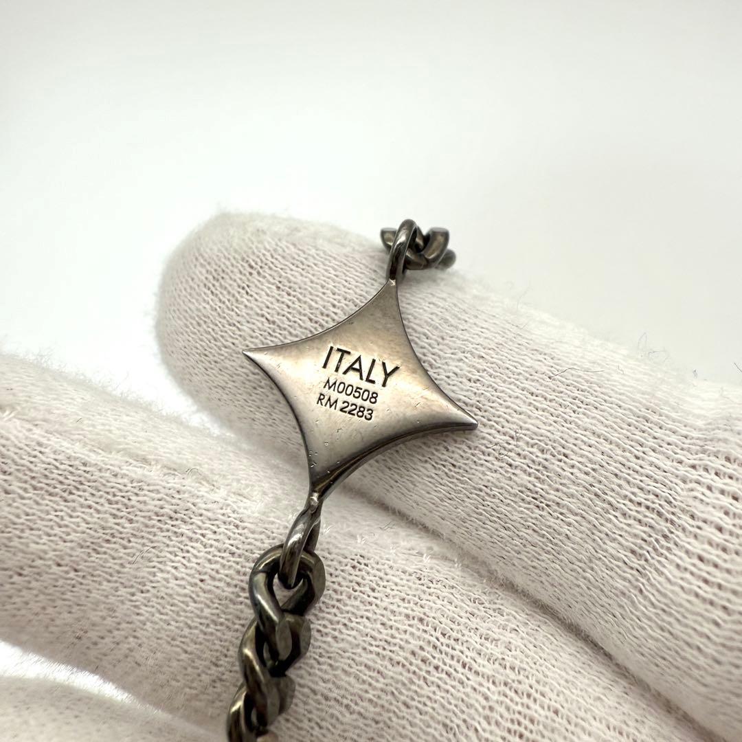 美品 ルイヴィトン ブレスレット LV インスティンクト シルバー ブラック