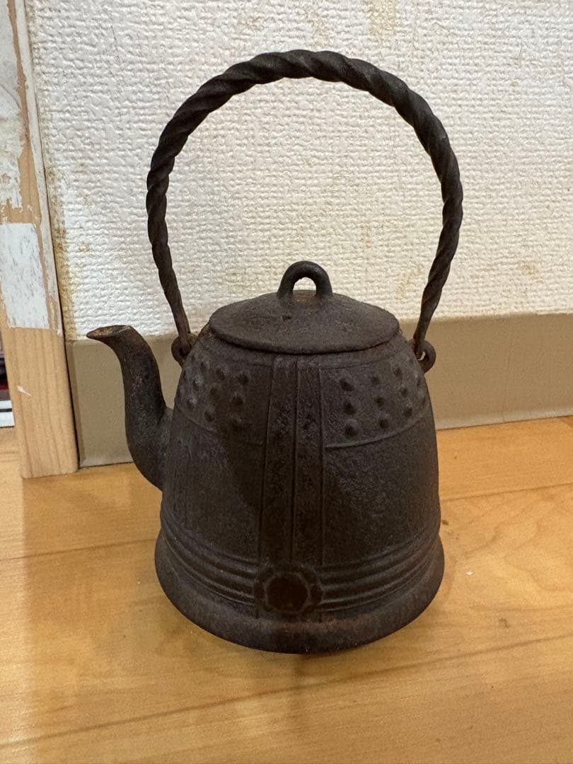 南部盛岡　佐々木 一点もの鉄瓶 鉄製 アンティーク 古美術　インテリア　鉄瓶