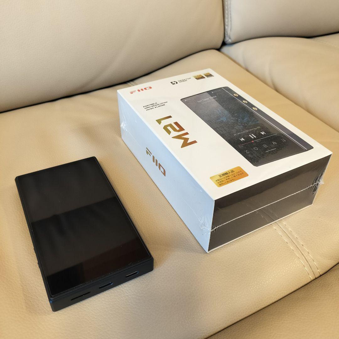 FiiO M21 ダークブルー（ほぼ新品） ガラスフィルムとレザーケース付