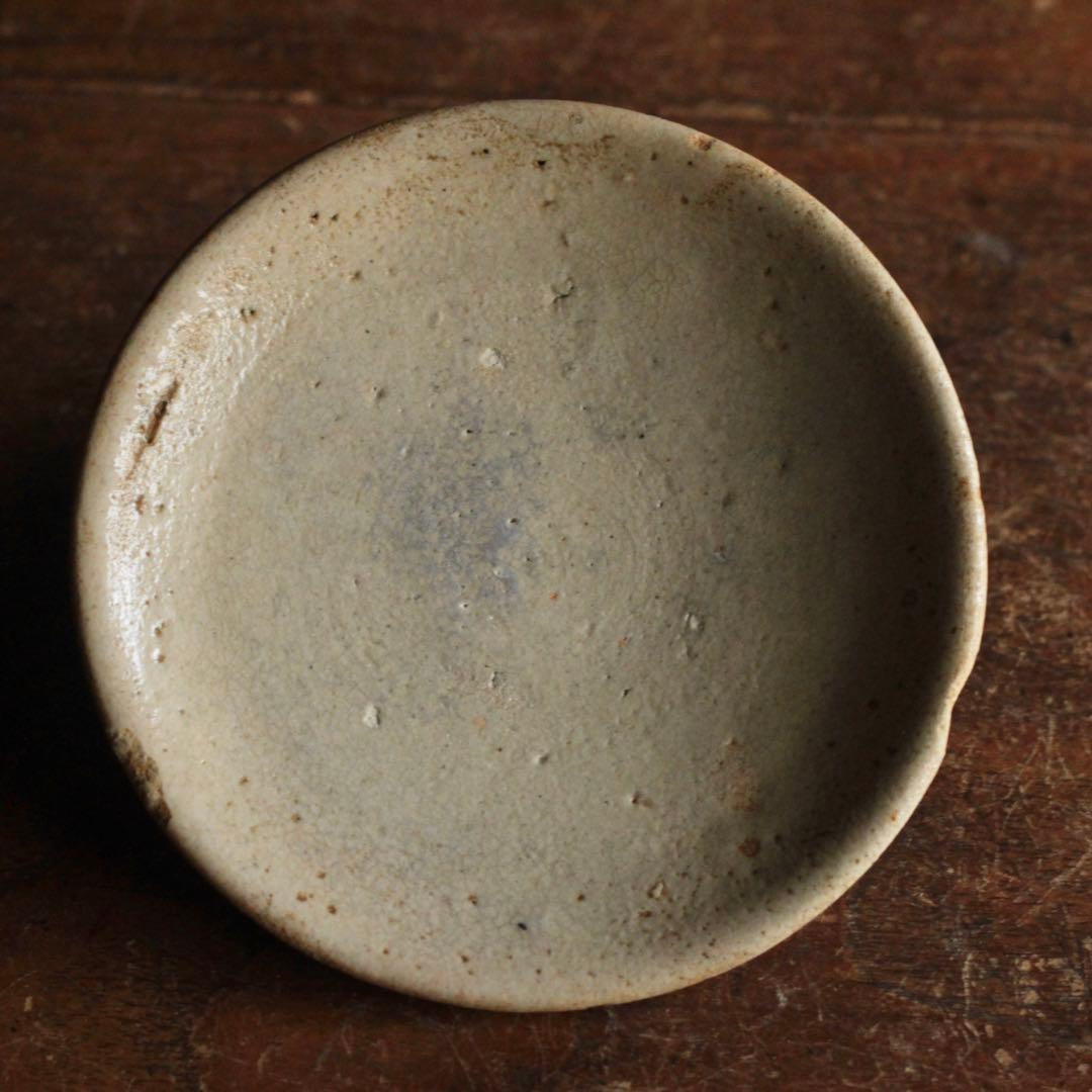美濃 灰釉 小皿 No.3 江戸後期頃 古美術 古道具 アンティーク