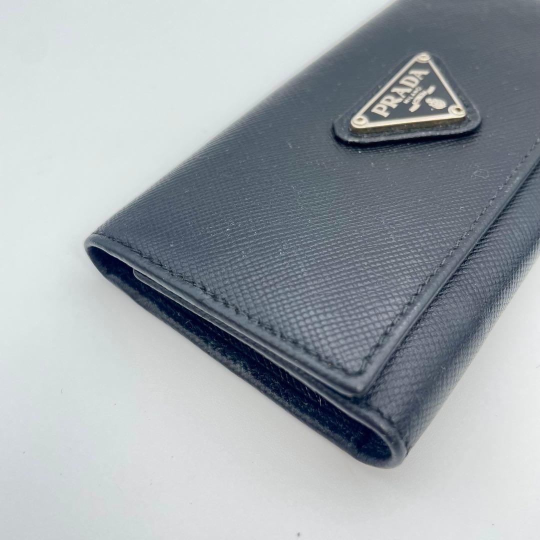 PRADA プラダ　キーケース　レザー　ブラック　管理番号【b107】