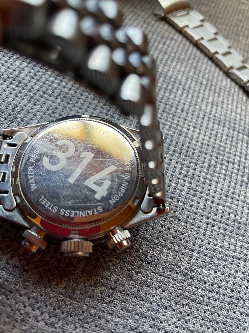 専用outline チックタック 2レジスタークロノグラフ パンダ