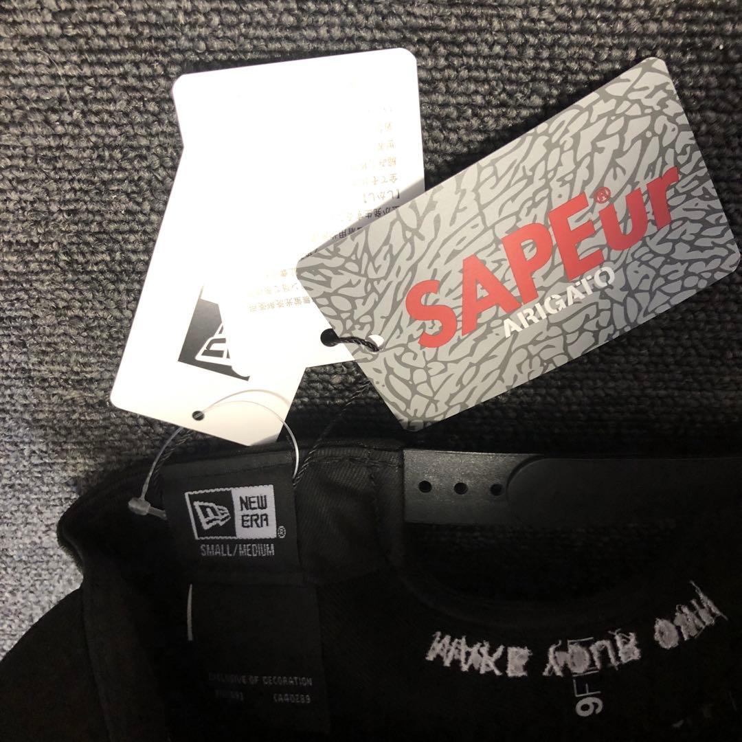 ★新品 SAPEur ニューエラロゴ刺繍 9FIFTY ベースボールキャップ 黒