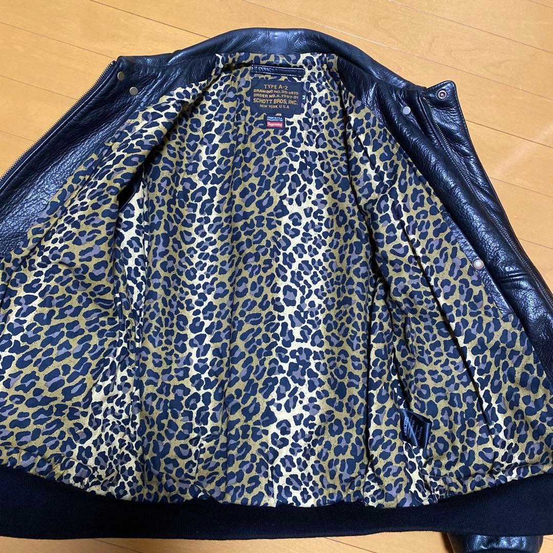 【supreme × schott】希少 TYPE A-2 レザージャケット M