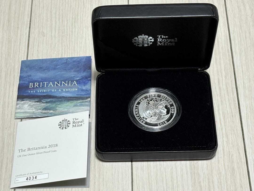 【新品】2018年 ブリタニア 1oz 銀貨(38.61mm)